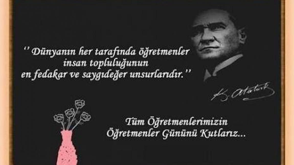 Başta M.Kemal Atatürk ve Şehit Öğretmenlerimiz Olmak Üzere Başöğretmenimizin İzinde Nesiller Yetiştiren Tüm Öğretmenlerimizin Öğretmenler Günü Kutlu Olsun.